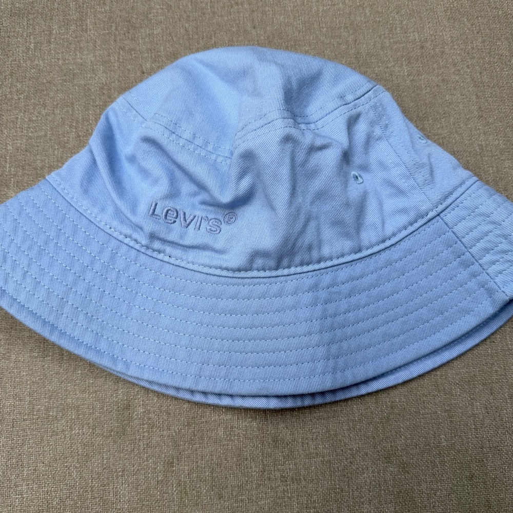 Levi's Light Blue and Black Bucket Hat